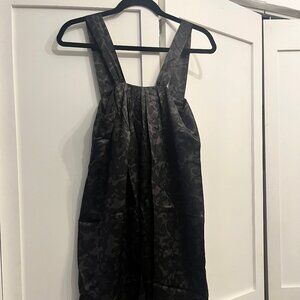 Silk Banana Republic Dress Womens Size 6 - Black and Gray Floral design